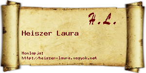 Heiszer Laura névjegykártya